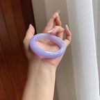 糯冰紫罗兰翡翠平安镯（54.5mm）（yc263534）