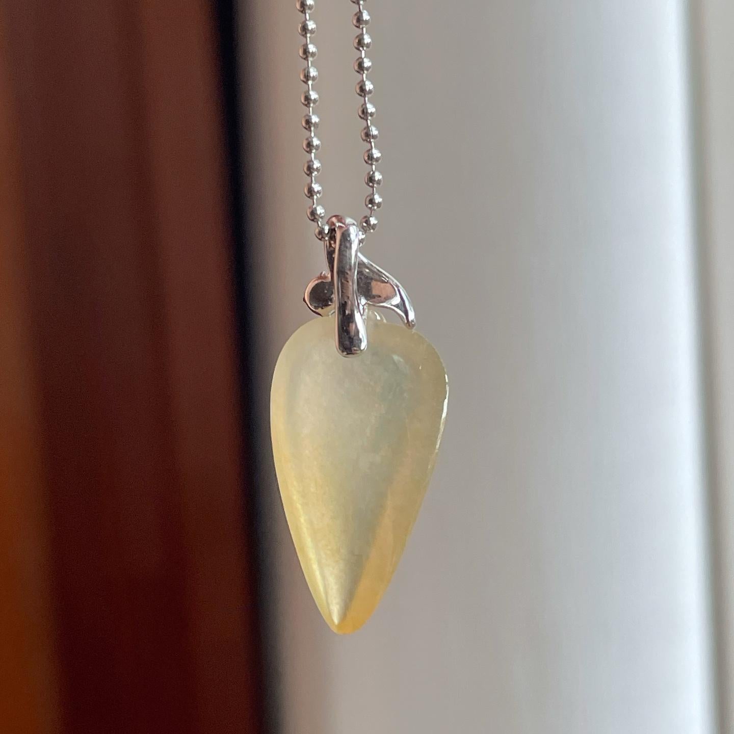 18k金扣冰种黄翡翡翠福瓜（yc251674）