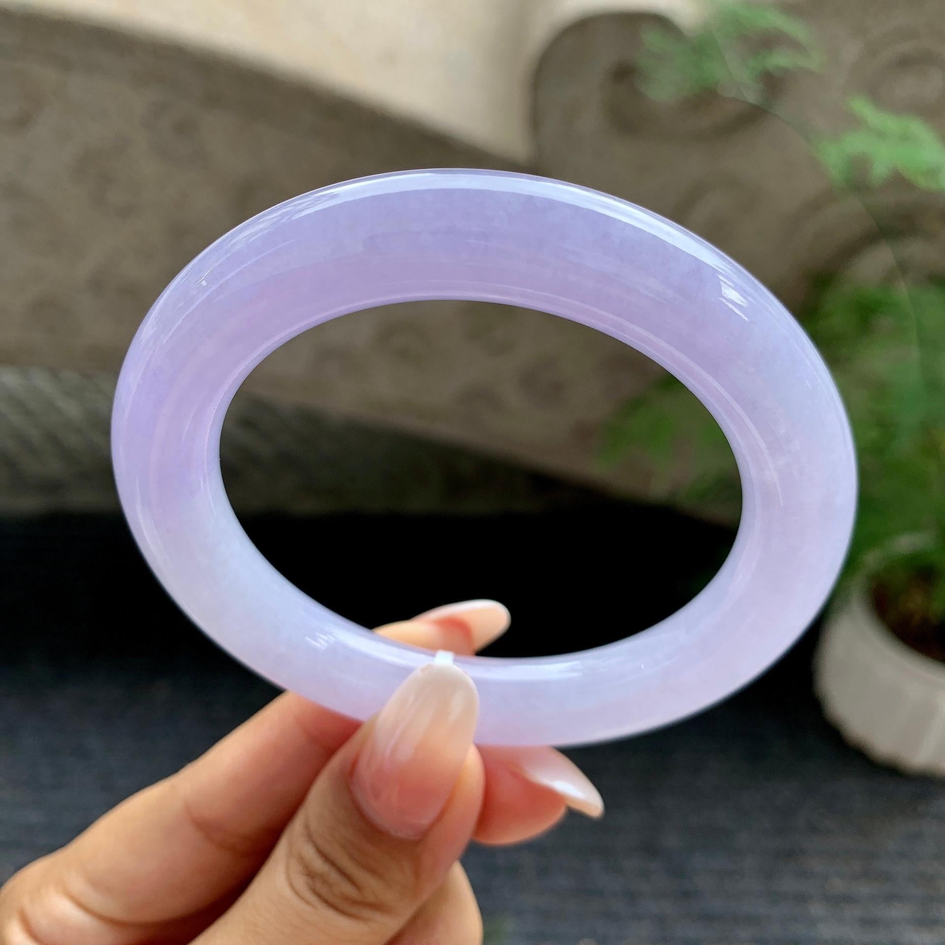 细糯种紫罗兰圆条手镯（57mm）（yc196171）