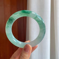 冰种飘花翡翠圆条手镯（55.6mm）（yc283271）