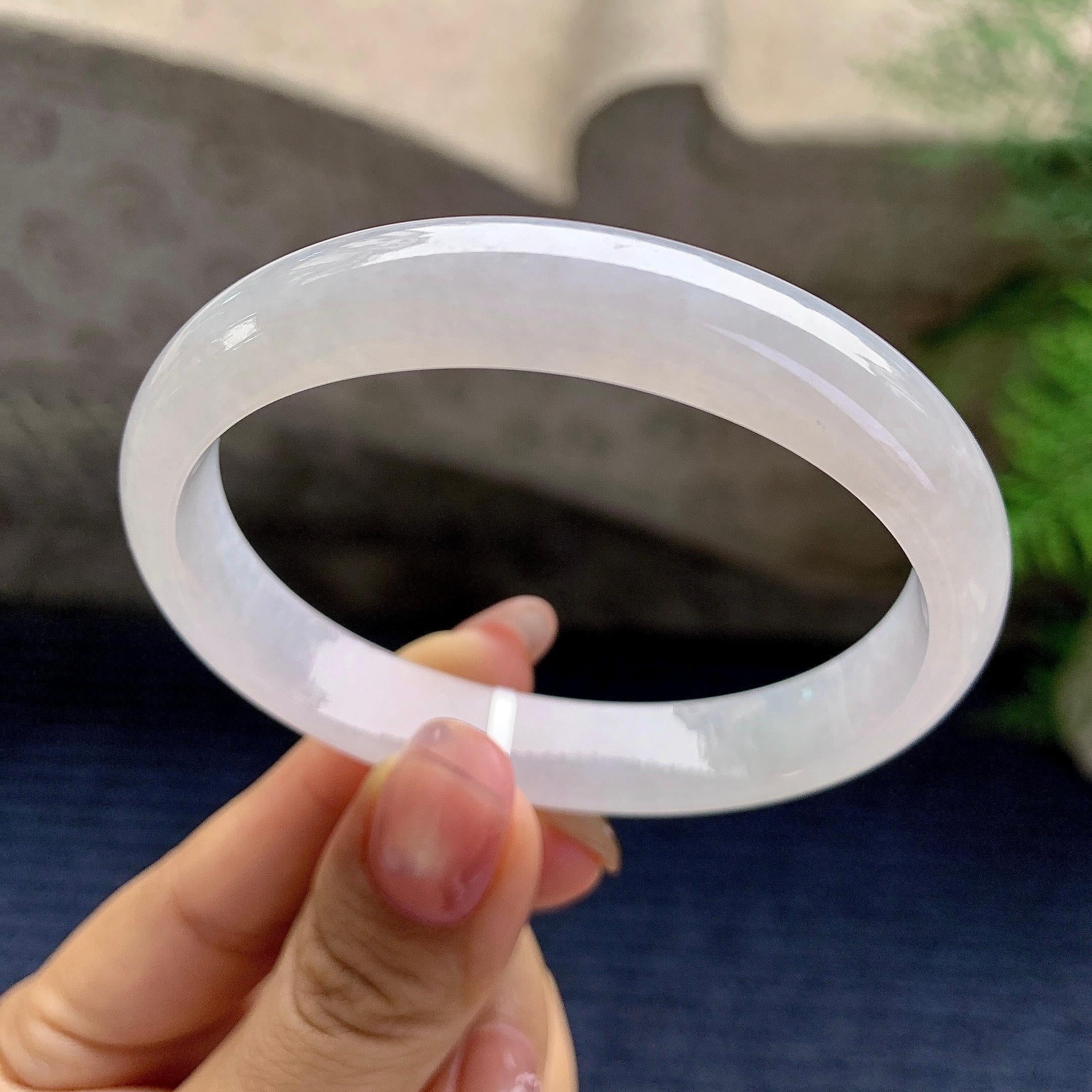 细糯种无色贵妃手镯（57.3mm）（yc280857）