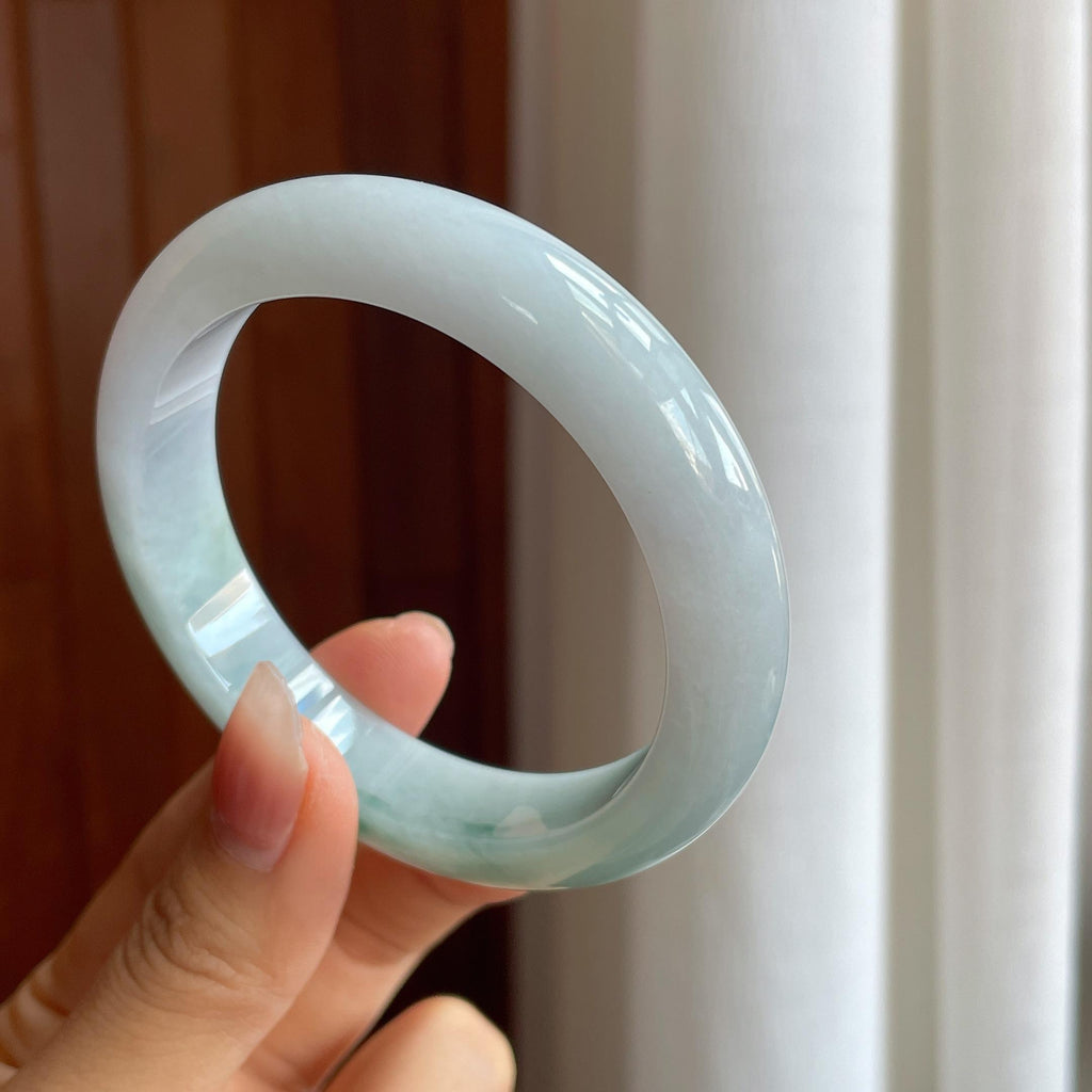 糯冰飘花翡翠平安镯（57.2mm）（yc313908）