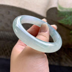 糯冰种飘花平安镯（55.3mm）（yc255596）