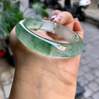 高冰种飘花平安镯（54.8mm）（yc292642）