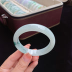 糯冰飘花正圈 翡翠手镯（56mm）（yc017396）