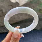 细糯种飘花正圈平安镯57.7圈     天然缅甸A货翡翠（yc421204）