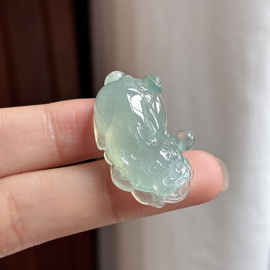 冰种晴底貔貅挂件 天然缅甸A货翡翠（yc483688）