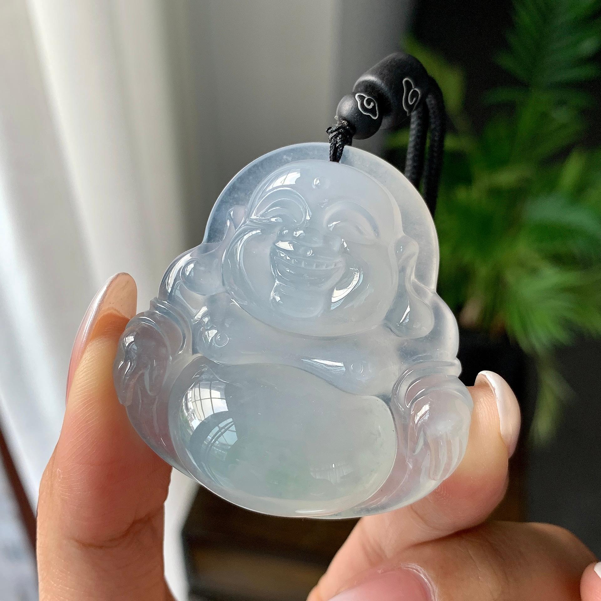 冰种晴水佛公挂件（yc184934）