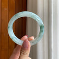 糯冰飘花翡翠平安镯（54.6mm）（yc301444）