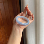 糯冰紫罗兰翡翠平安镯(53.5mm)（yc423150）