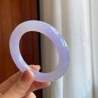 冰种紫罗兰翡翠圆条手镯（57.7mm）（yc278725）