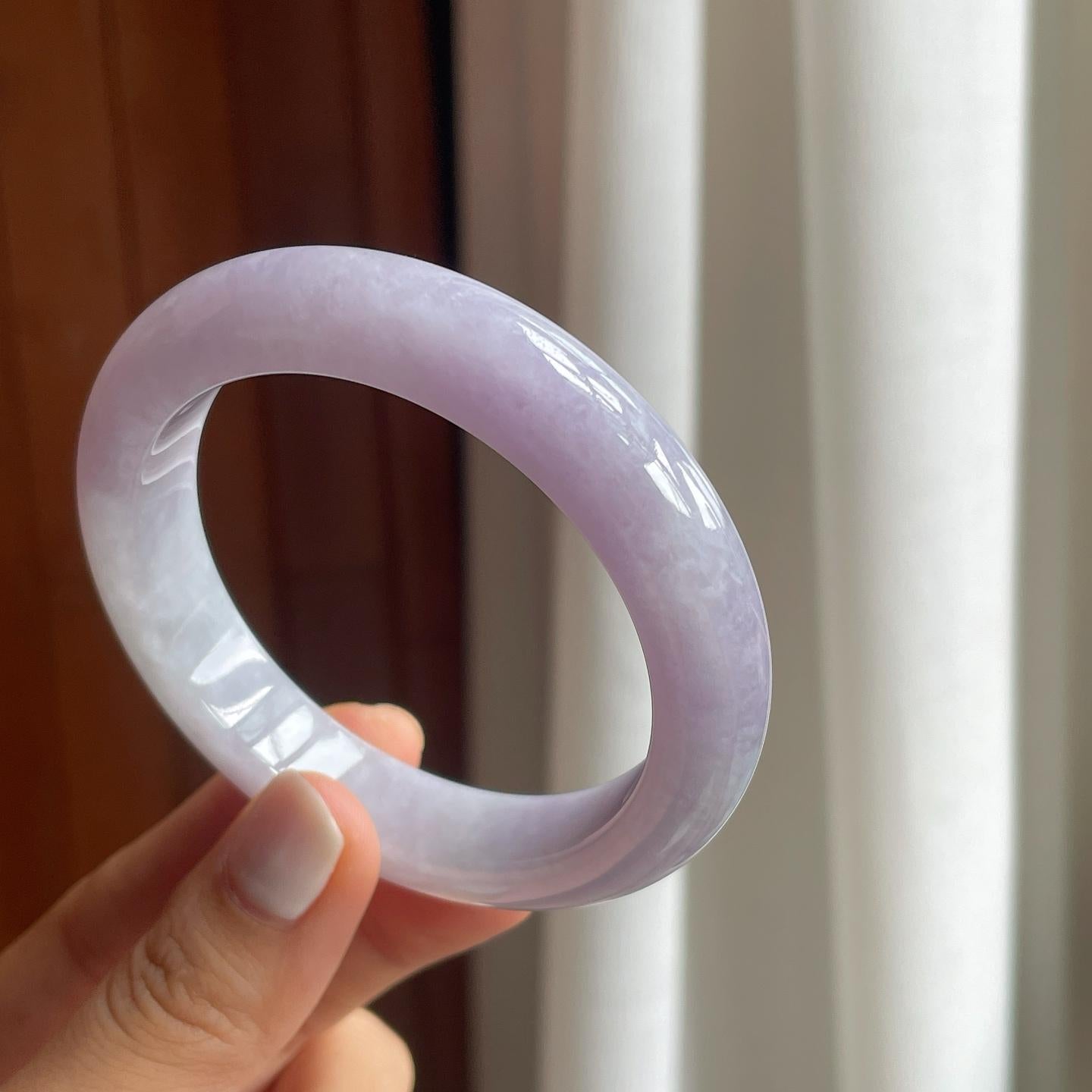 糯冰紫罗兰翡翠平安镯（56mm）（yc249162）