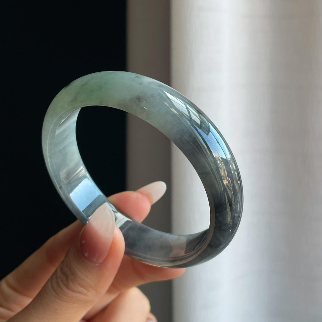 糯冰乌鸡翡翠手镯（58mm）（yc295063）