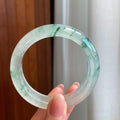 冰玻种飘花翡翠平安镯（57mm）（yc335286）