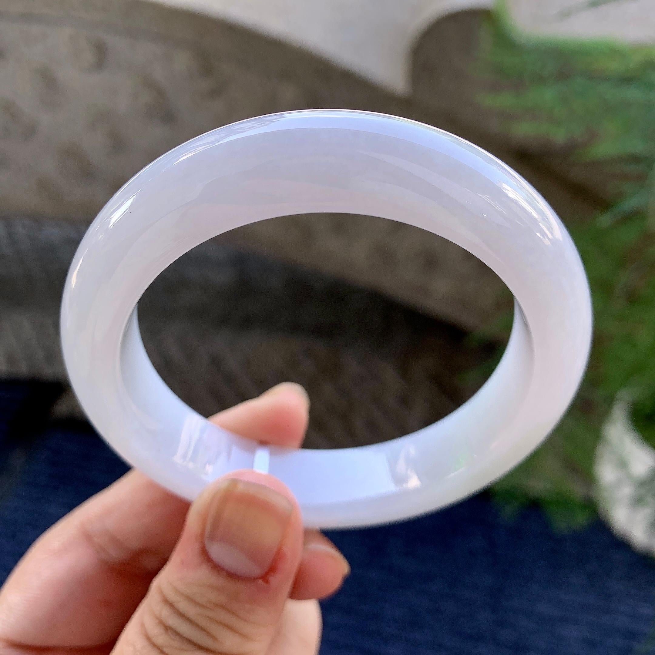 糯种无色平安镯（55mm）（yc249421）