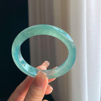 冰种天空蓝翡翠平安镯（54.2mm）（yc373425）