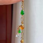 18k金镶冰种翡翠手链（yc248537）