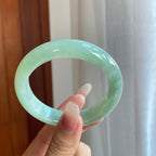 糯冰晴底翡翠平安镯（55.5mm）（yc274435）