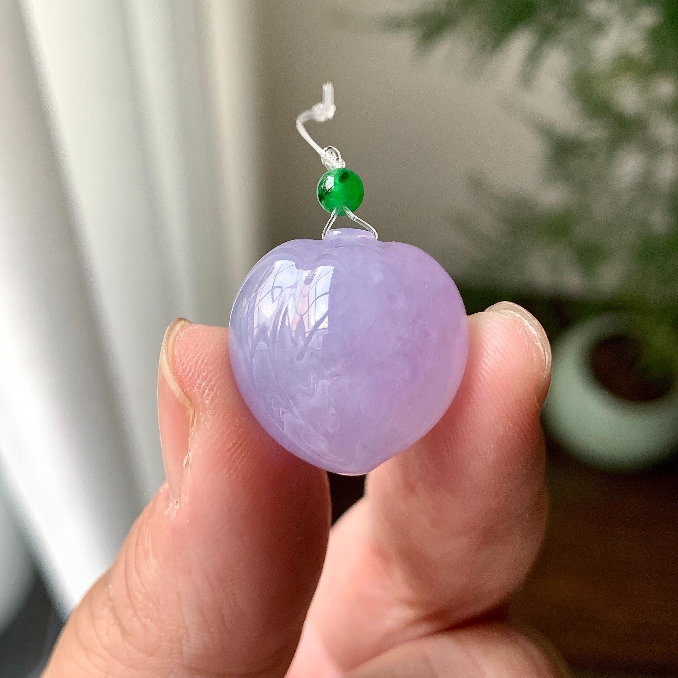 细糯种紫罗兰寿桃吊坠（yc248214）