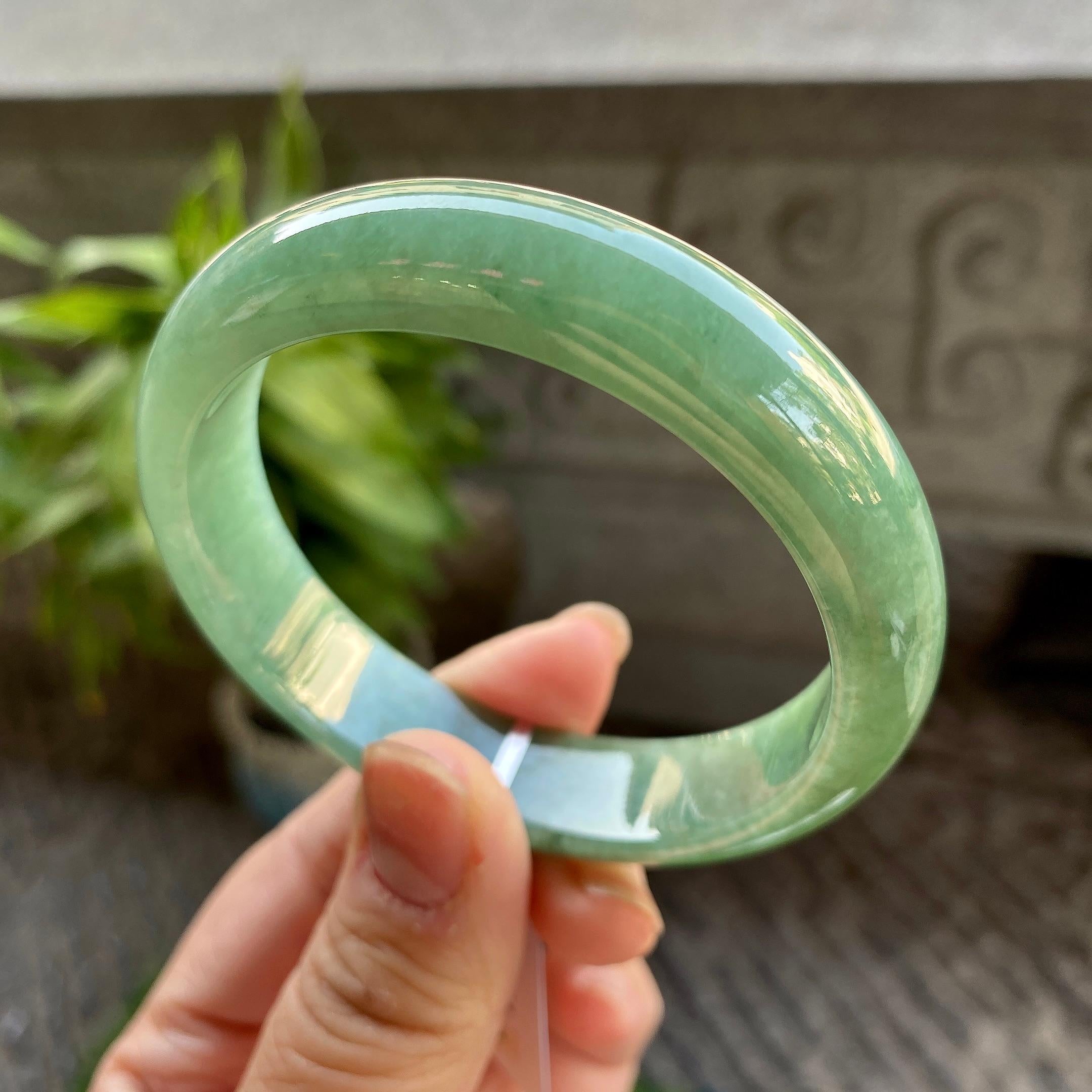 糯种油青平安镯（56.2mm）（yc311017）