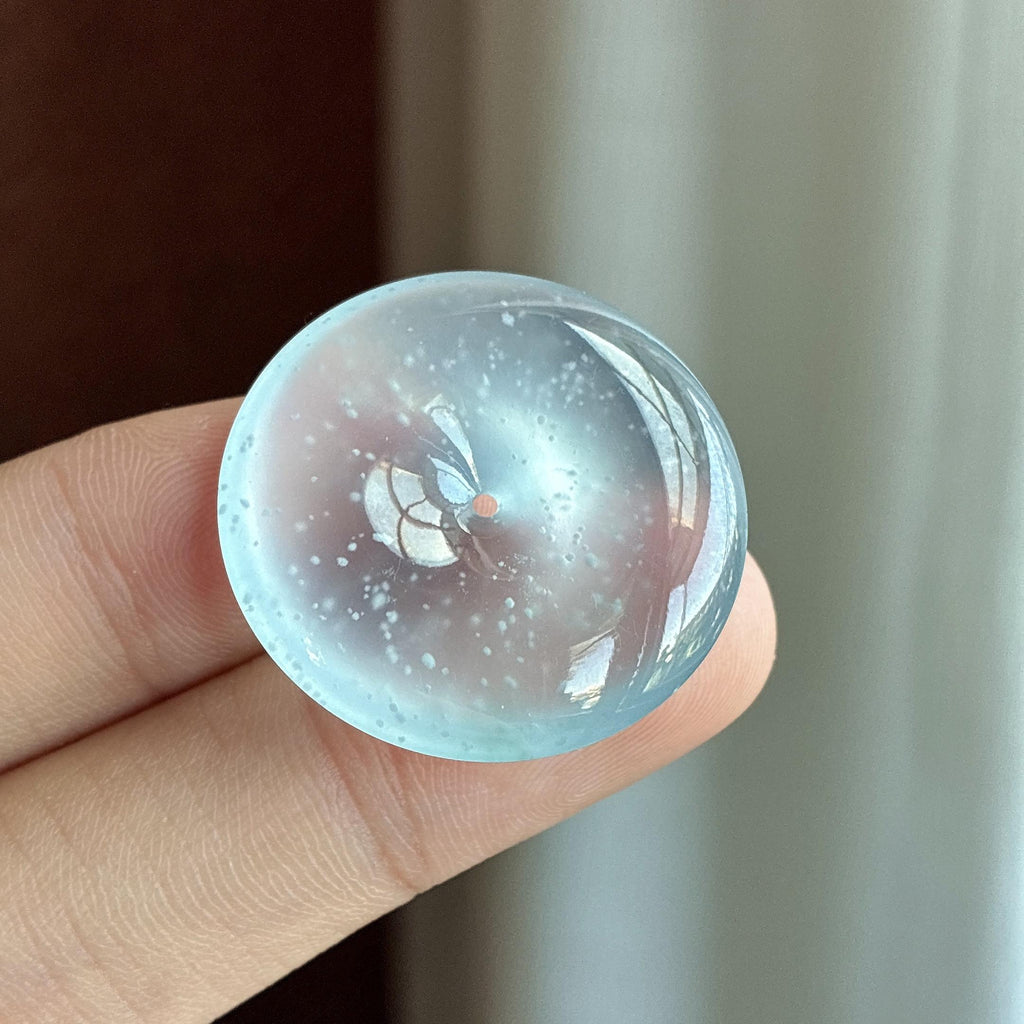 冰玻种雪花棉平安扣挂件（yc746794）