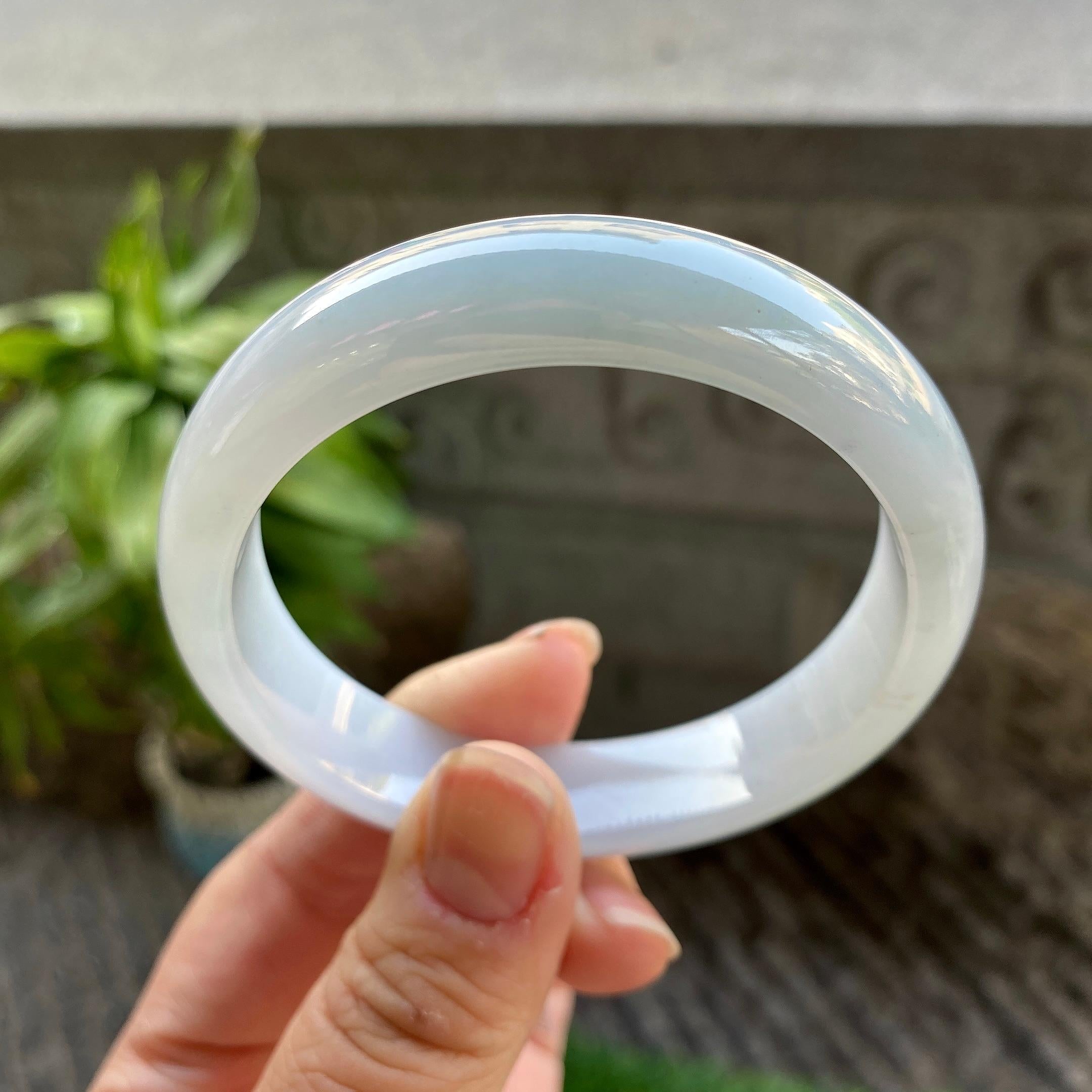 细糯种淡晴底平安镯（56.5mm）（yc311868）