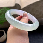 糯冰种淡春彩平安镯（63mm）（yc196494）