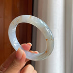 糯冰特色黄翡翡翠平安镯(56.5mm)（yc400240）