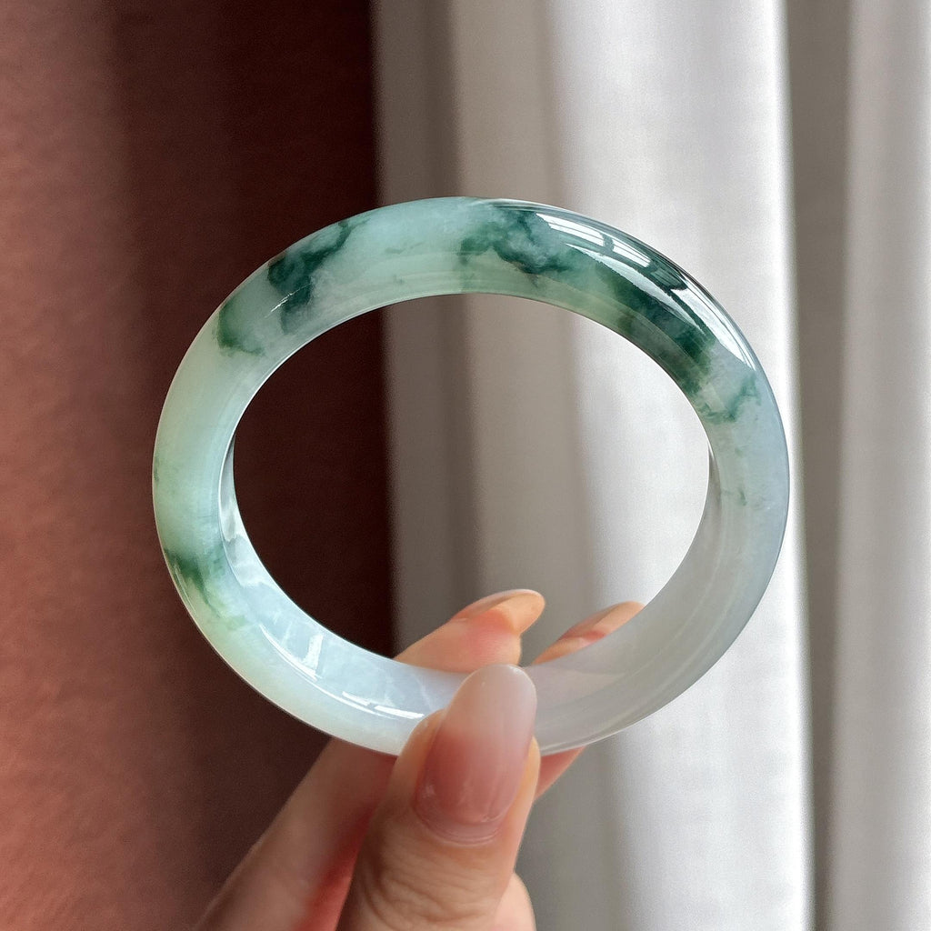 糯冰飘花正圈平安镯 54圈（yc765698）