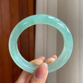 冰种晴底翡翠平安镯（54.3mm)（yc363424）