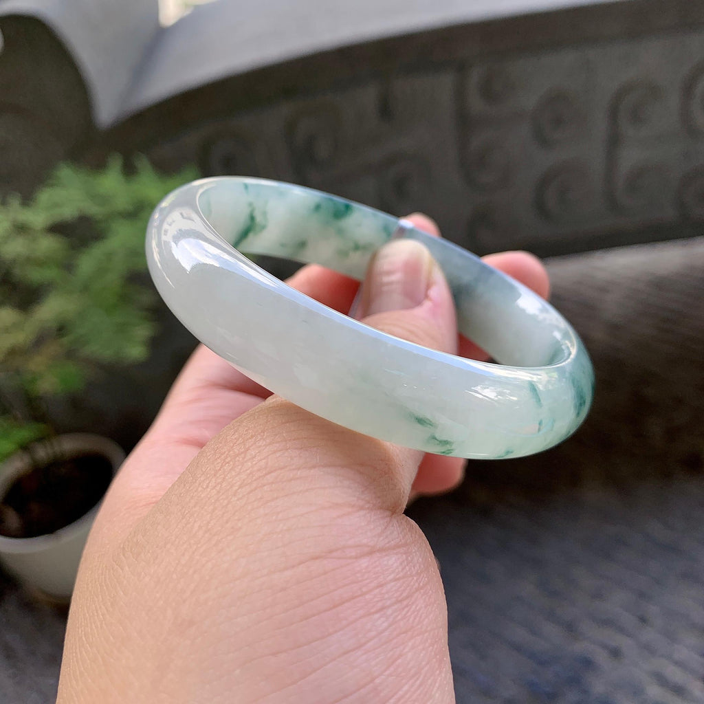 细糯种飘花贵妃手镯（55mm）（yc243899）