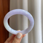 糯冰紫罗兰翡翠平安镯（57mm）（yc254962）