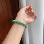 糯种满绿翡翠珠串手串（yc248493）