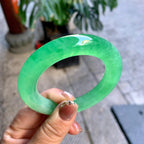 冰种翠绿圆条手镯（56.2mm）（yc276222）