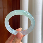 冰种晴底翡翠平安镯（57.8mm)（yc389561）