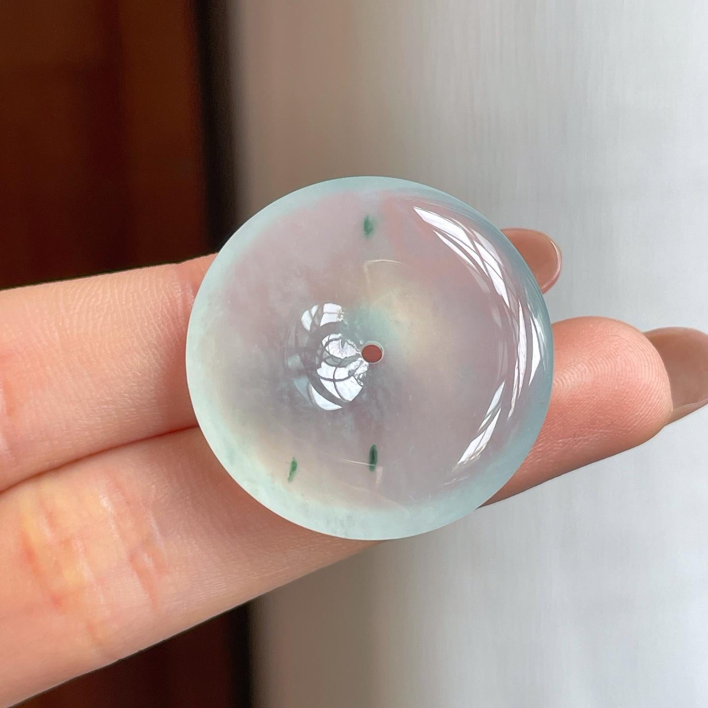 冰种翡翠平安扣（yc358347）