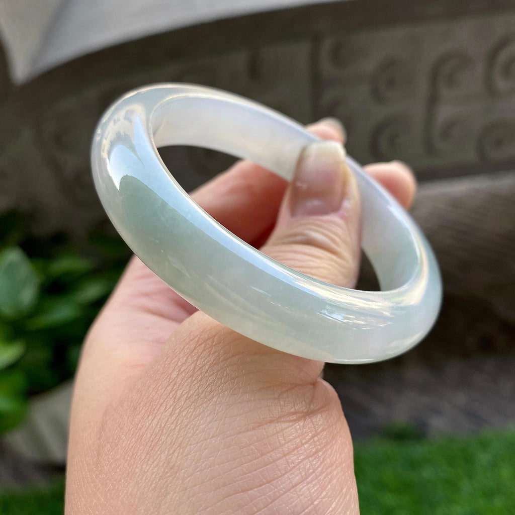细糯种淡晴底平安镯（53mm）（yc304775）