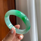 冰种带色翡翠平安镯（56mm）（yc249169）