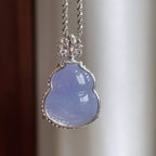 18k金镶糯冰紫罗兰翡翠葫芦（yc240379）