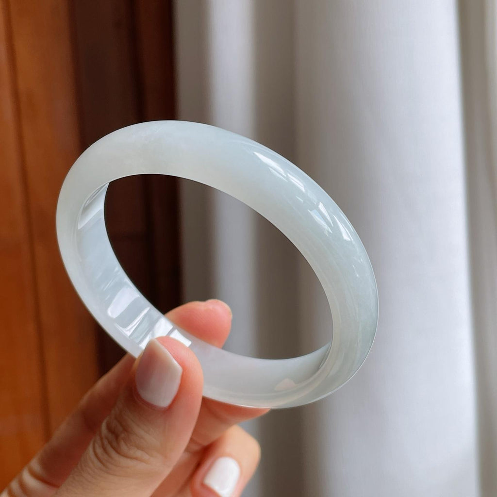 糯冰翡翠平安镯（58mm）（yc247652）