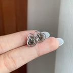 18k金钻镶冰种满绿葫芦翡翠耳钉（yc258409）