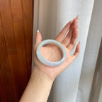 糯冰淡底色翡翠平安（57.6mm）（yc283268）
