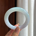糯冰淡春彩翡翠圆条手镯（54mm）（yc420194）