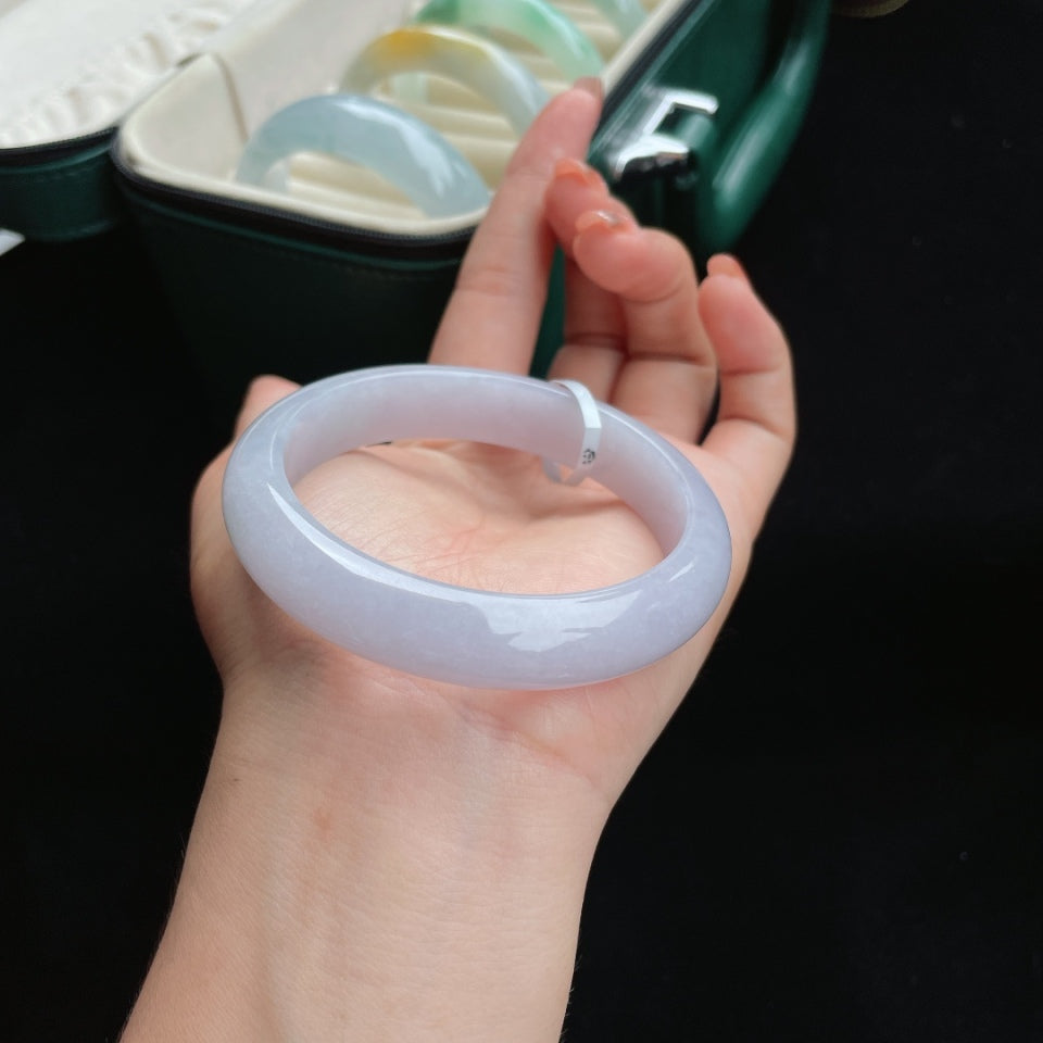 糯冰紫罗兰翡翠手镯（56.6mm）（yc017018）