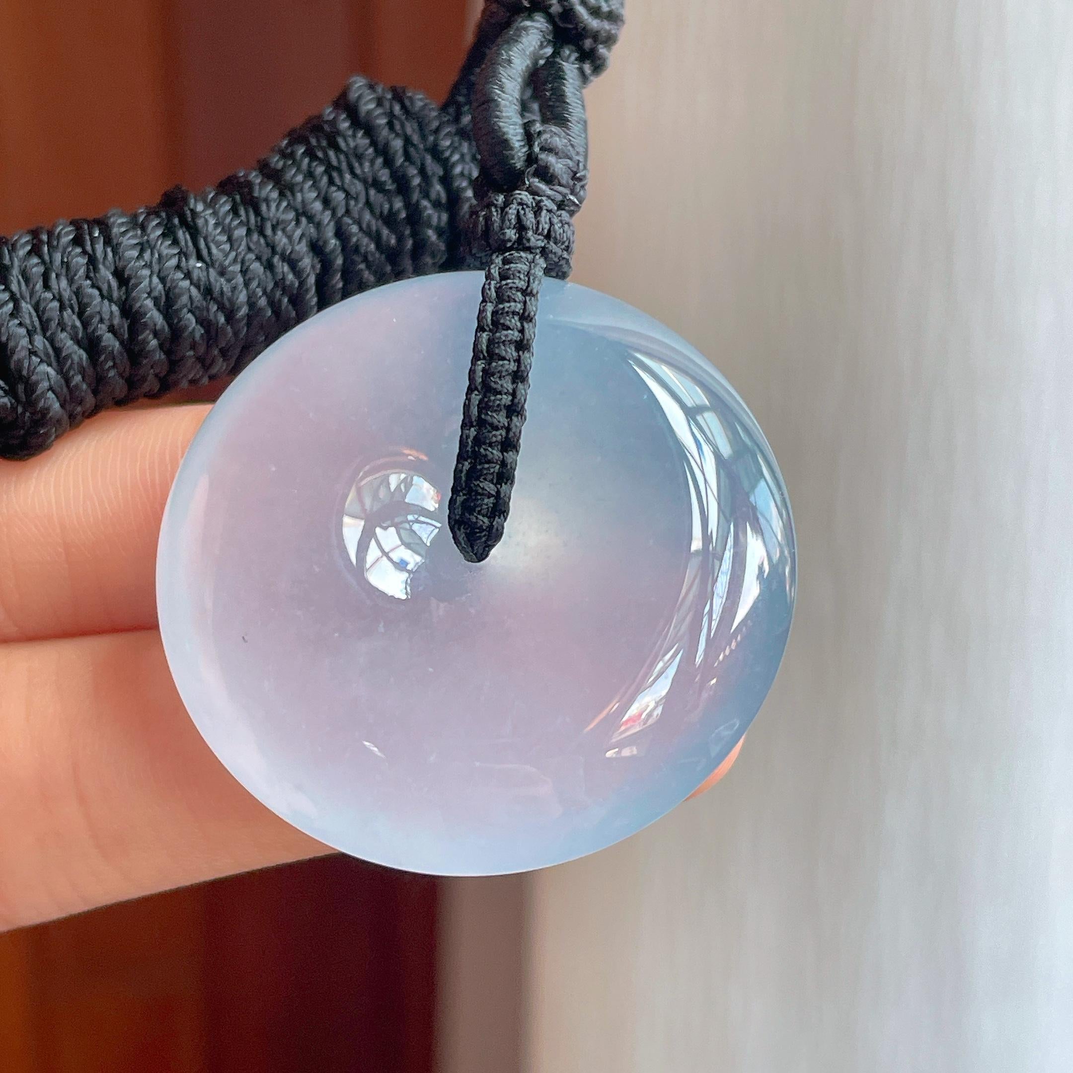 冰种淡春底翡翠平安扣（yc344454）