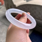 糯冰种无色圆条手镯（58mm）（yc228492）
