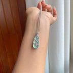 18k金镶冰种蓝晴底翡翠豆子（yc244882）