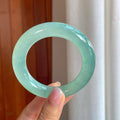 冰种晴底翡翠圆条手镯（55.4mm)（yc386436）