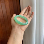 冰种果绿底翡翠贵妃镯（53mm）（yc276469）