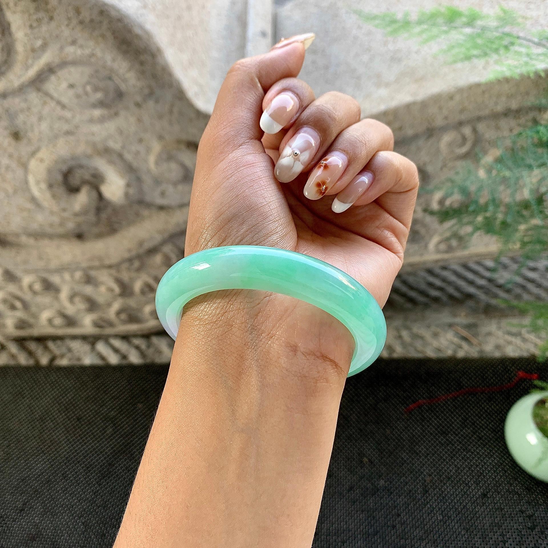 细糯种春彩平安镯（55mm）（yc264526）